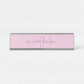 Initialen mit Monogramm moderner Handschriftenname Schreibtischnamensplakette (Vorderseite )