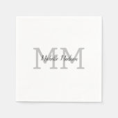 Initialen mit Monogramm moderner Handschriftenname Serviette (Vorderseite)