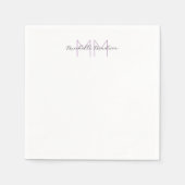 Initialen mit Monogramm moderner Handschriftenname Serviette (Vorderseite)