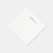 Initialen mit Monogramm moderner Handschriftenname Serviette (Ecke)