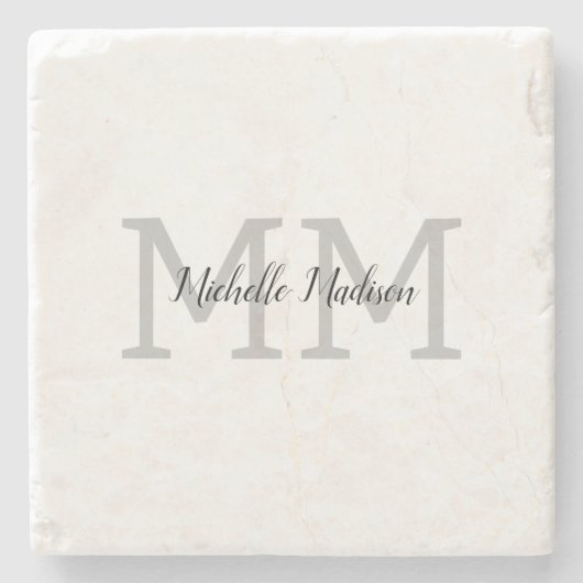 Initialen mit Monogramm moderner Handschriftenname Steinuntersetzer (Vorderseite)