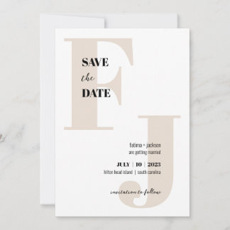 Initialen ・ Modernes Monogramm Save the Date ・ Kla