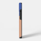 Initialen-Monogramm Modernes Farbblock iPhone Hülle (Linke Seite)