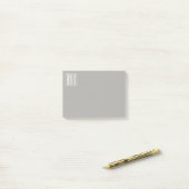 Initialen Monogramm | Weiß auf Hellgrau Post-it Klebezettel (Auf Schreibtisch)