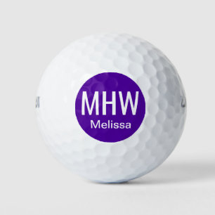 Initialen Name Lila Golfball