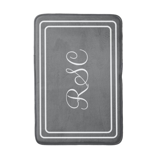 Initialen oder Name dunkelgraue runde Ecken bathma Badematte (Vorderseite Vertikal)