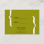 Initialen-orange molliges terminkarte (Rückseite)