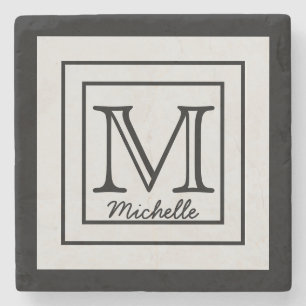 Initialen personalisierter Name Steinuntersetzer