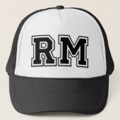 Initialen "RM" Monogramm Truckerkappe (Vorderseite)