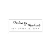 Initialen & Special Date, eine einfache Hochzeit Permastempel (Design)