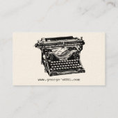 Initialen und Schreibmaschine Visitenkarte (Rückseite)