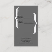 Initialen-vertikale graue regelmäßige Größe Terminkarte (Rückseite)