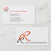 Initialen Visitenkarte (Vorne/Hinten)
