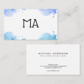 Initialen von Aquarellbildern Visitenkarte (Vorne/Hinten)