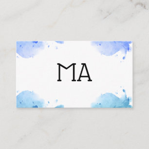 Initialen von Aquarellbildern Visitenkarte