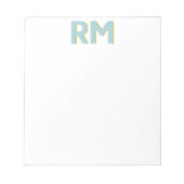 Initialen von Blockbuchstaben Notizblock (Vorderseite)