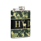 Initialen von Buck Deer Junting Monogram Flachmann (Rechts)