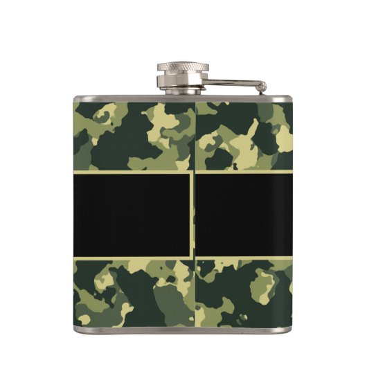 Initialen von Buck Deer Junting Monogram Flachmann (Rückseite)