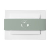 Initialer blutfloraler Akzent im Bereich grün Einladungsbanderole (Vorderseite Beispiel)