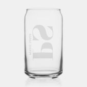 Initialer Individuelle Name der personalisierten M Dosenglas (Rückseite)