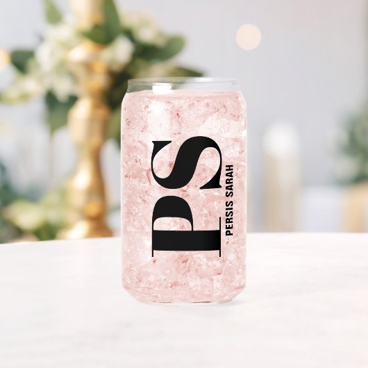 Initialer Individuelle Name der personalisierten M Dosenglas (Insitu (Hochzeit))