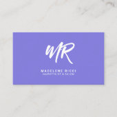 Initialer Minimalistischer Skriptname | Besondere Visitenkarte (Vorderseite)