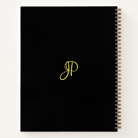 Initialer Name des benutzerdefinierten handgeschri Notizblock (Rückseite)