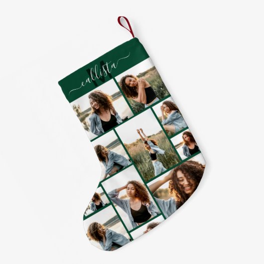 Initialer Name des benutzerdefinierten Monogramms  Kleiner Weihnachtsstrumpf (Rückseite (Hängend))