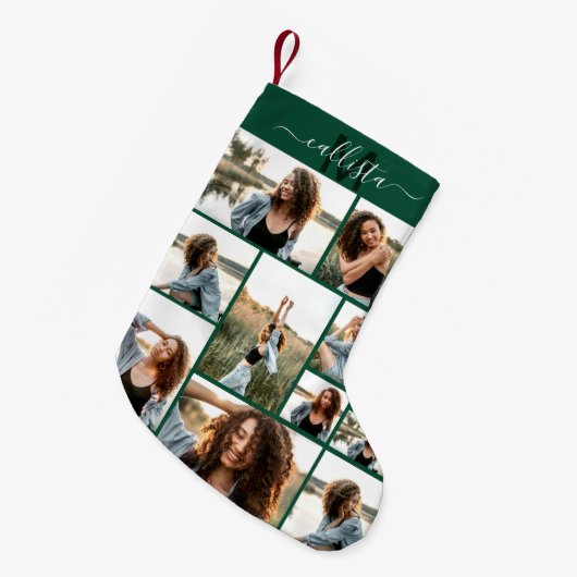 Initialer Name des benutzerdefinierten Monogramms Kleiner Weihnachtsstrumpf (Vorderansicht (hängend))