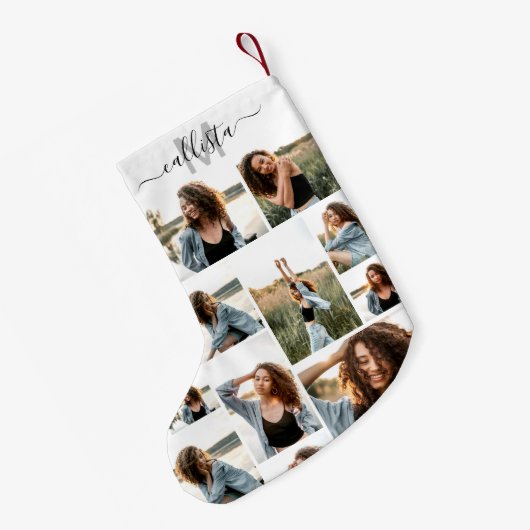 Initialer Name des benutzerdefinierten Monogramms Kleiner Weihnachtsstrumpf (Rückseite (Hängend))