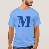 Initialer Name des Blue Monogram T-Shirt (Vorderseite)