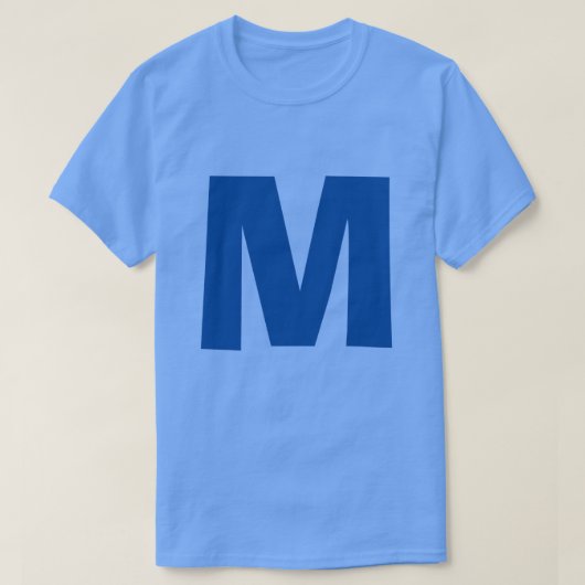 Initialer Name des Blue Monogram T-Shirt (Design vorne)