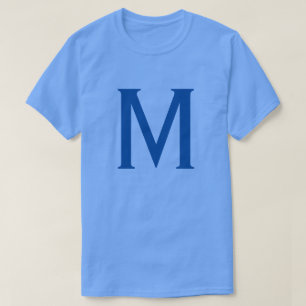 Initialer Name des Blue Monogram T-Shirt