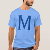 Initialer Name des Blue Monogram T-Shirt (Vorderseite)