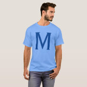 Initialer Name des Blue Monogram T-Shirt (Vorne ganz)