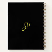 Initialer Name des einfachen Skriptmonogramms Notizblock (Rückseite)