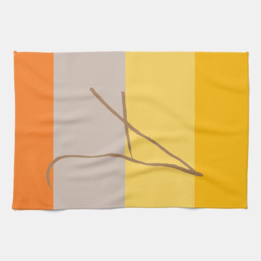 Initialer Name des modernen Monogrammes mit mehrer Geschirrtuch (Horizontal)