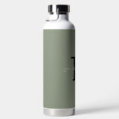 Initialer Name des Monogram-Skripts Sage Green Ele Trinkflasche (Rechts)