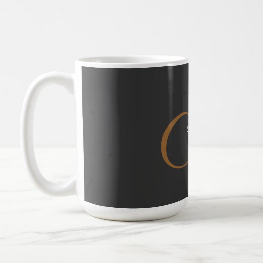 Initialer Name des Niedlichen Schlichten Monogramm Kaffeetasse (Links)