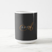 Initialer Name des Niedlichen Schlichten Monogramm Kaffeetasse (Mittel)