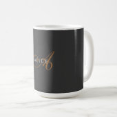 Initialer Name des Niedlichen Schlichten Monogramm Kaffeetasse (VorderseiteRechts)