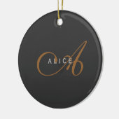 Initialer Name des Niedlichen Schlichten Monogramm Keramik Ornament (Links)