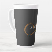 Initialer Name des Niedlichen Schlichten Monogramm Milchtasse (Linke Ecke)