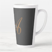 Initialer Name des Niedlichen Schlichten Monogramm Milchtasse (Rechts)