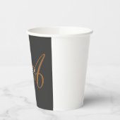 Initialer Name des Niedlichen Schlichten Monogramm Pappbecher (Links)