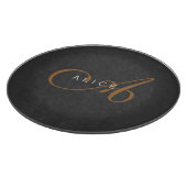 Initialer Name des Niedlichen Schlichten Monogramm Schneidebrett (Ecke)