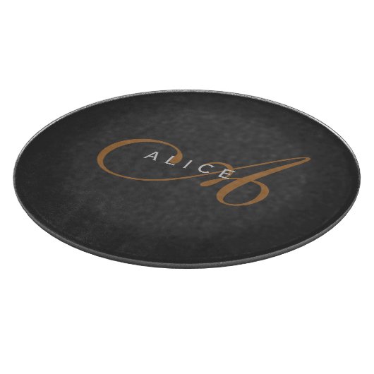 Initialer Name des Niedlichen Schlichten Monogramm Schneidebrett (Ecke)