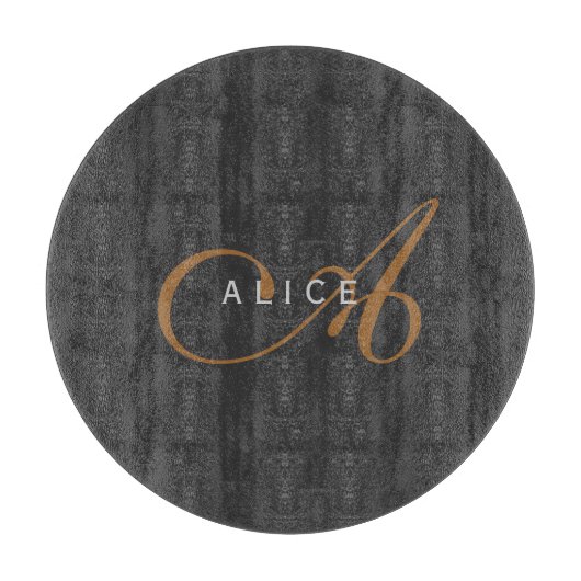 Initialer Name des Niedlichen Schlichten Monogramm Schneidebrett (Vorderseite)
