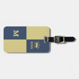 Initialer Name des Pickleball-Typ King Monogram Gepäckanhänger