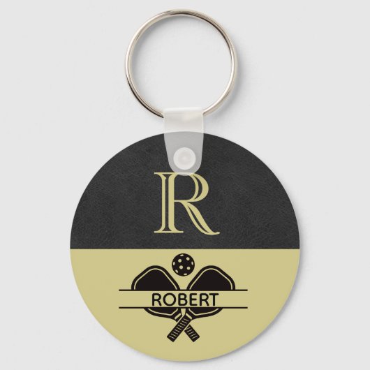 Initialer Name des Pickleball-Typ Schlüsselanhänger (Vorderseite)